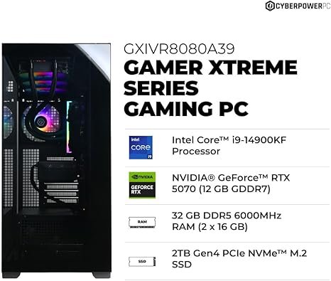 Xtreme VR Gaming PC, Intel Core i9-14900KF 3.2GHz, GeForce RTX 5070 12GB, 32GB DDR5, 2TB PCIe 4.0 SSD, WiFi Ready & Windows 11 Home (GXiVR8080A39) - Image 6